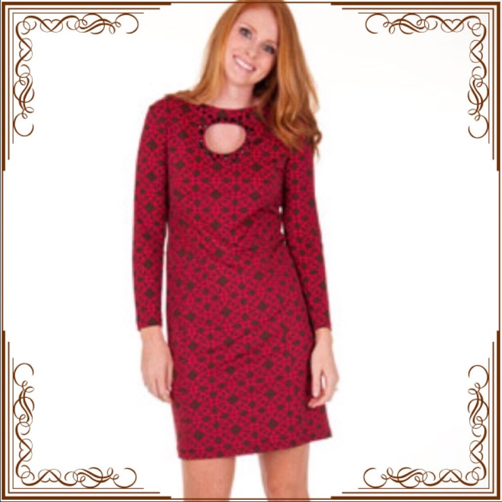 🌷🌷Geometric Sheath w/Keyhole Neckline